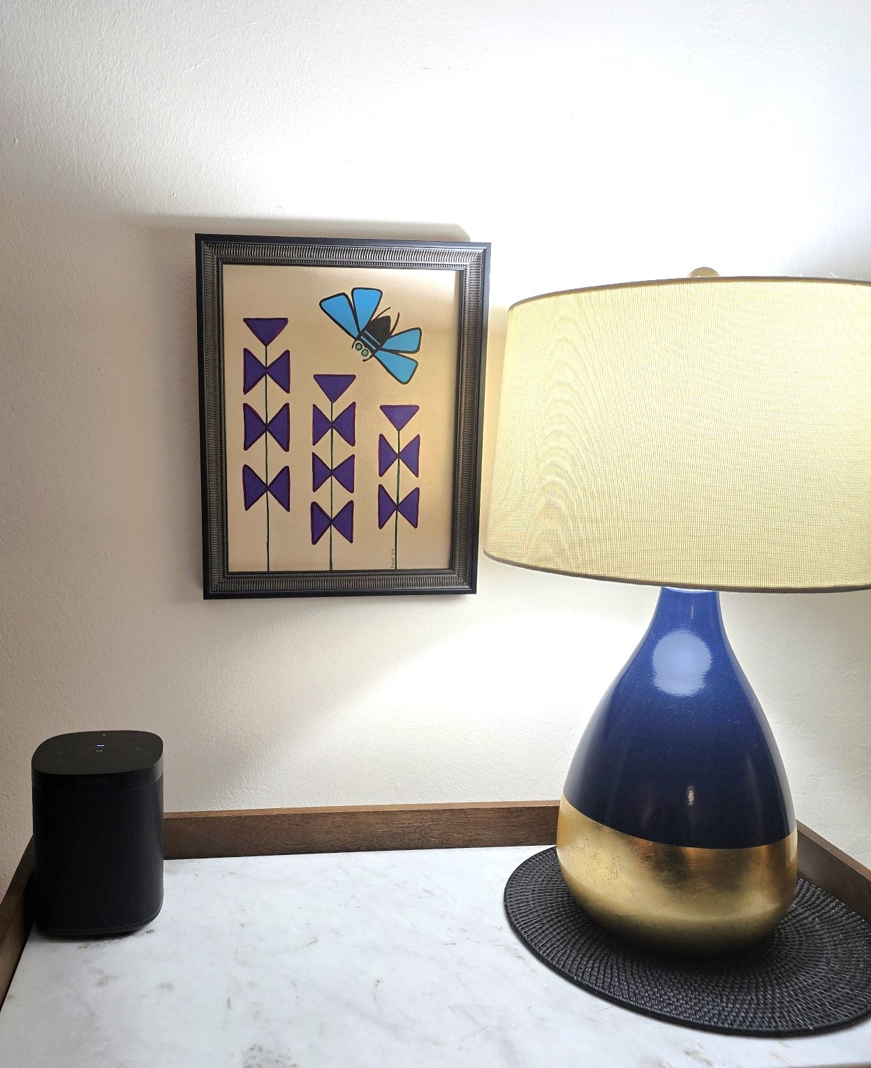 Framed Painting-Flight Over Lavender Fields