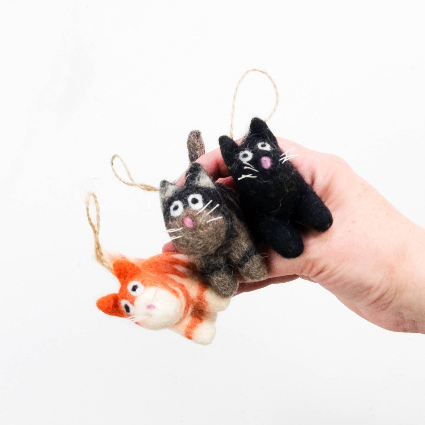 Ornament - Wool Felted Cats (Sold Separately)