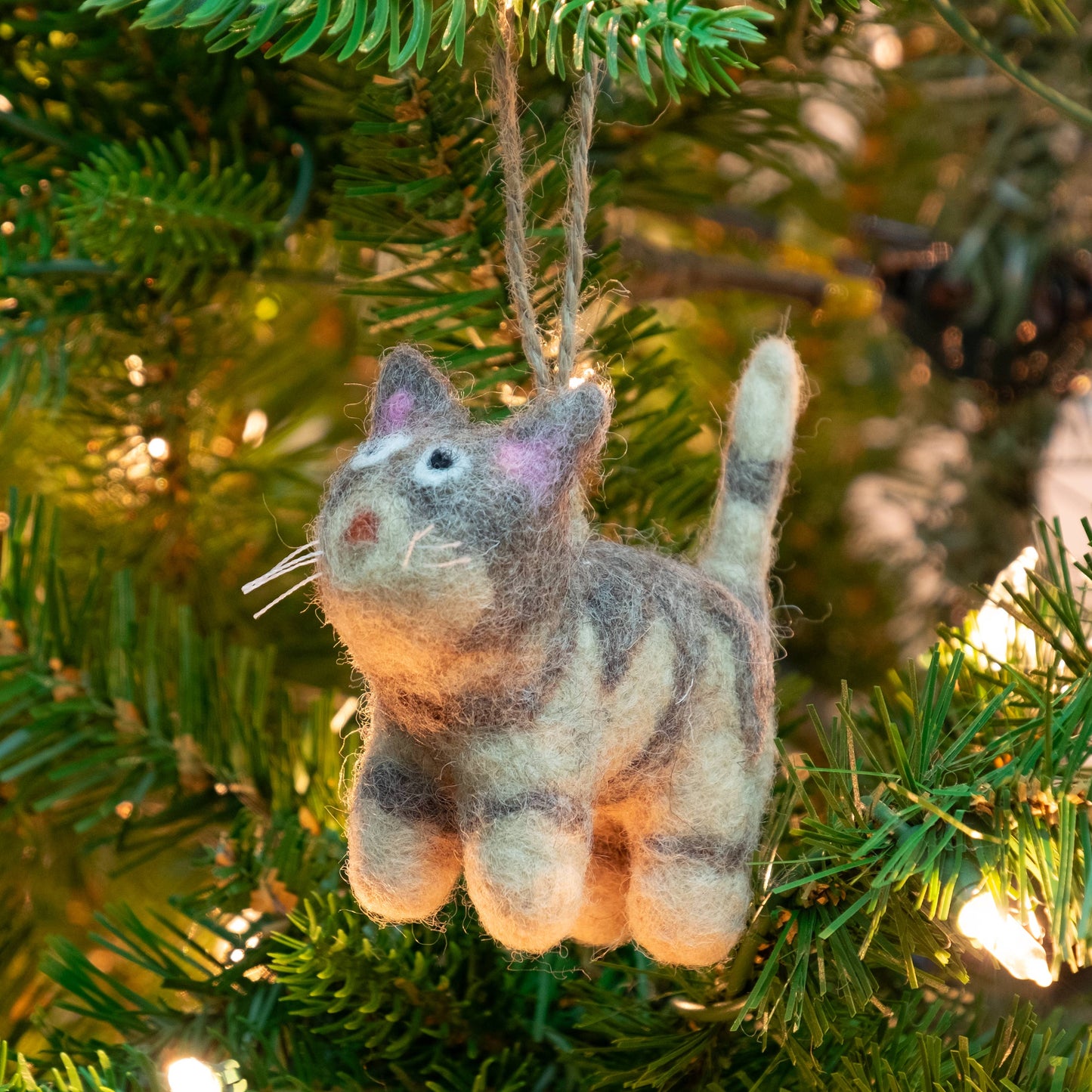 Ornament - Wool Felted Cats (Sold Separately)