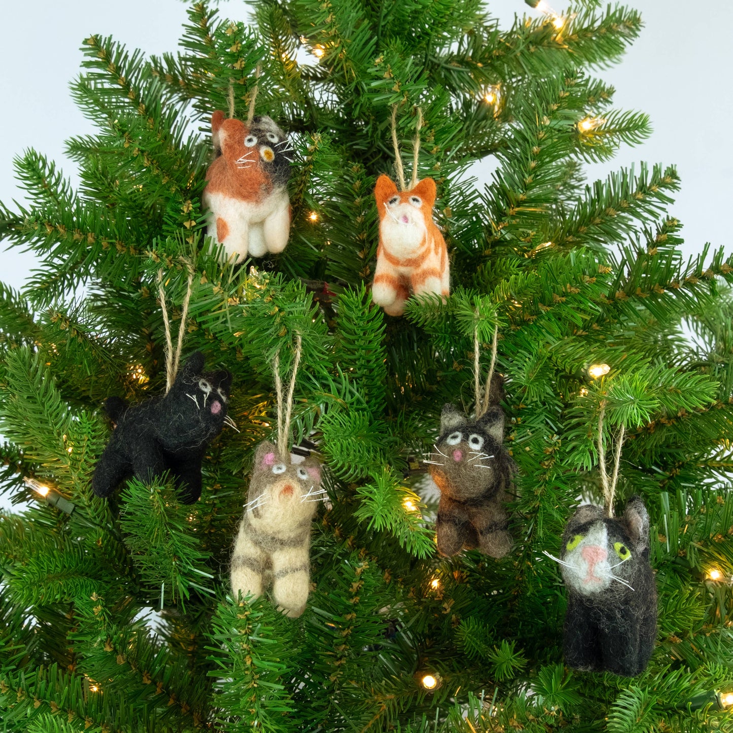 Ornament - Wool Felted Cats (Sold Separately)