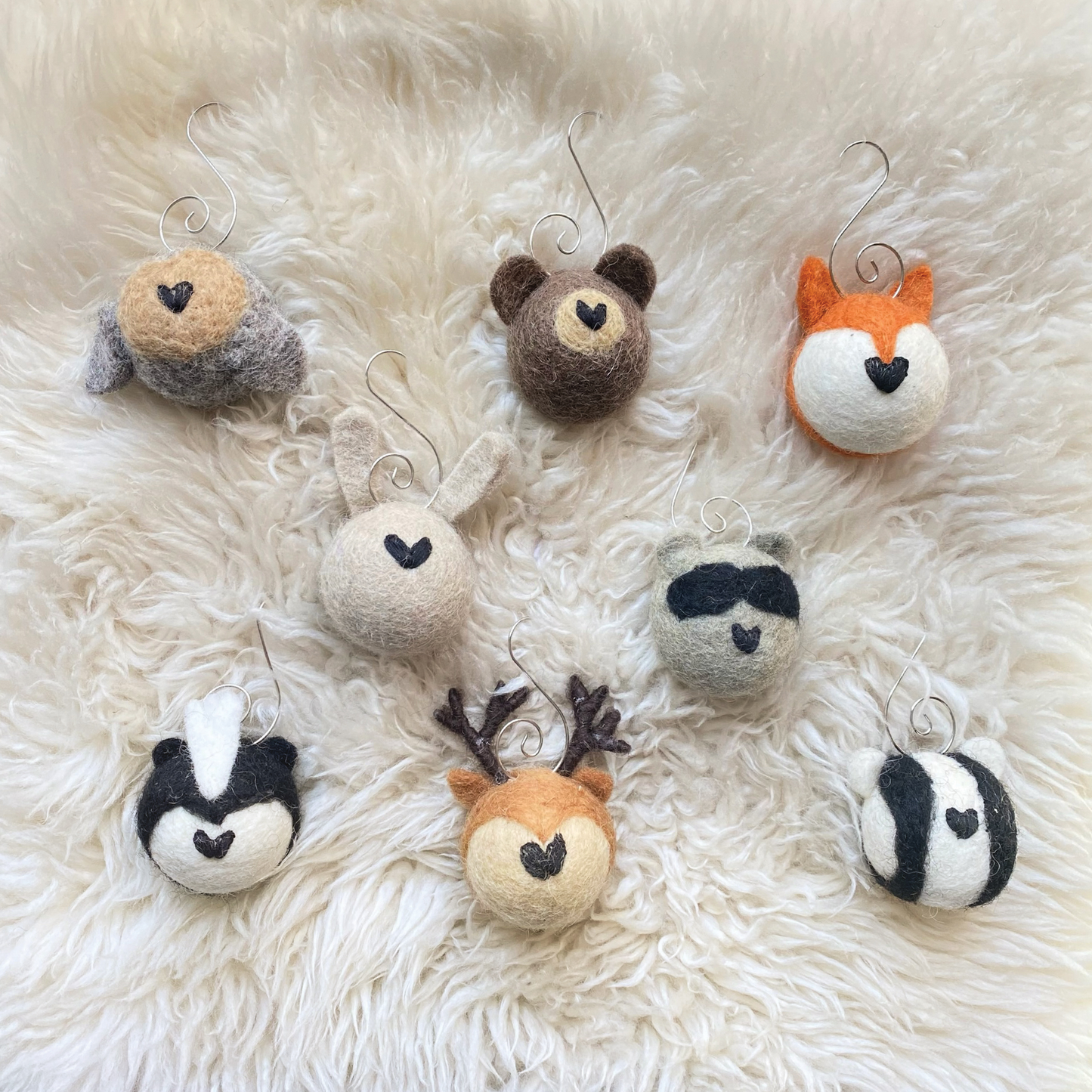 Felt Woodland Animal Ornaments