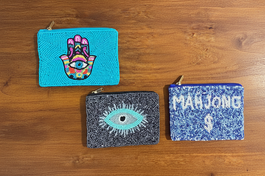 Three Beaded Coin Purses - Landscape